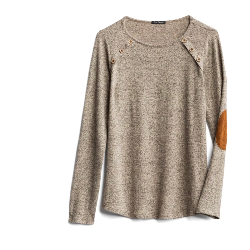 Pink Clover SUPER SOFT shirt with elbow patch